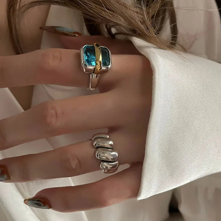 Blauwe Zirkon Ring