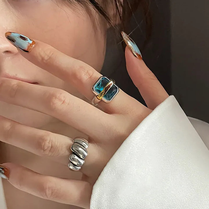 Blauwe Zirkon Ring