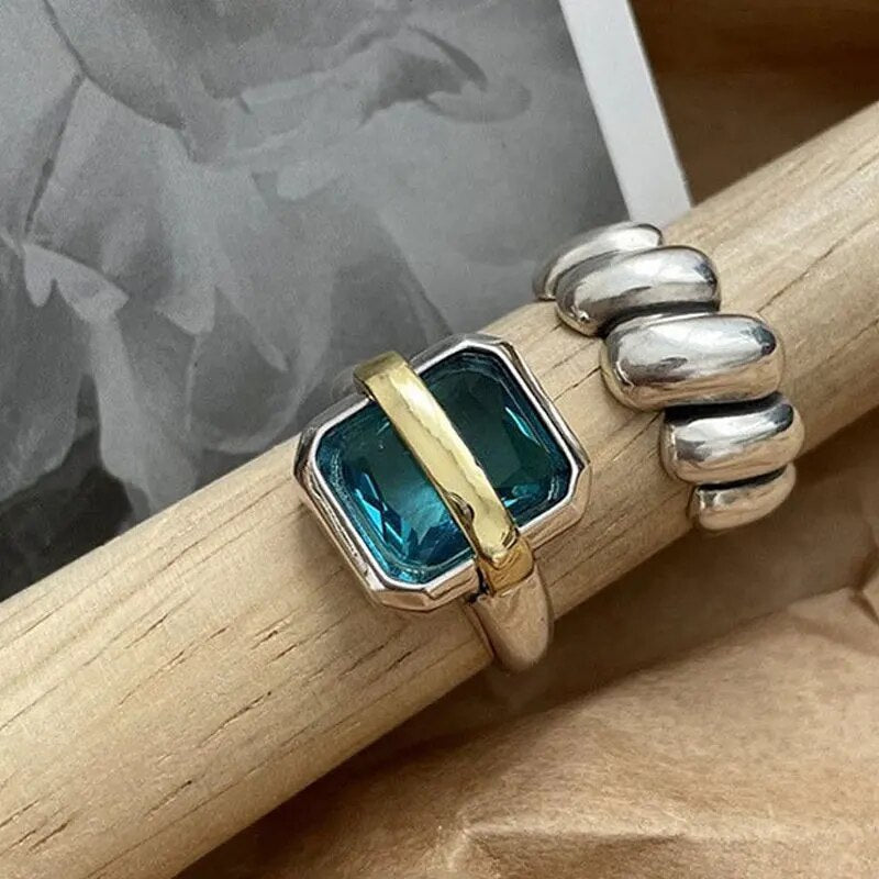 Blauwe Zirkon Ring