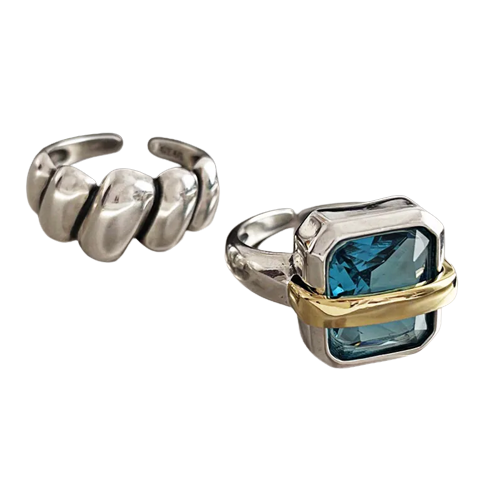 Blauwe Zirkon Ring