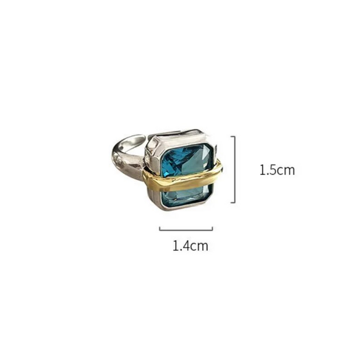 Blauwe Zirkon Ring